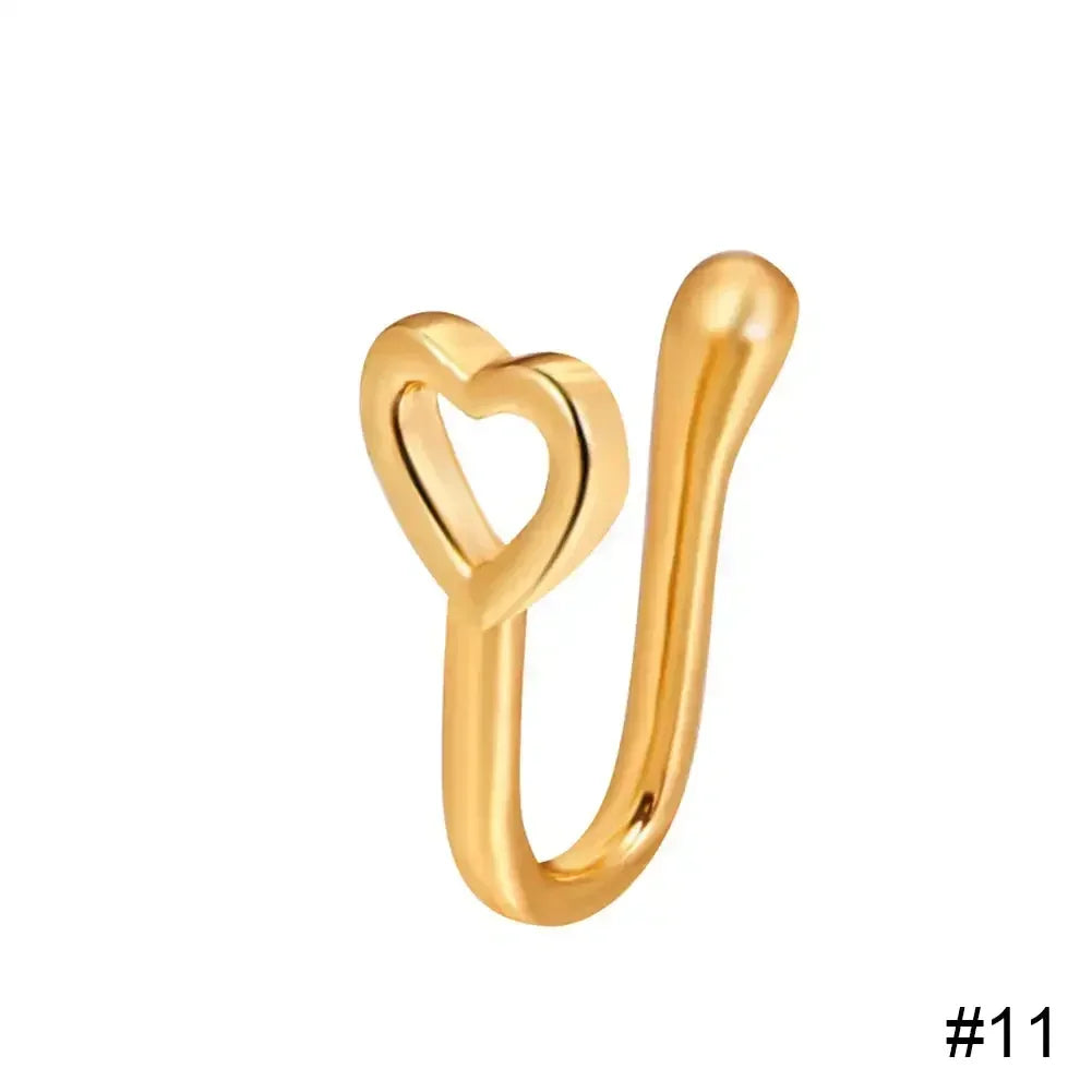 Women's Delicate Fake Piercing Nose Clip