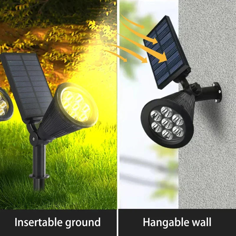 Adjustable Outdoor Waterproof Solar Power Spotlights