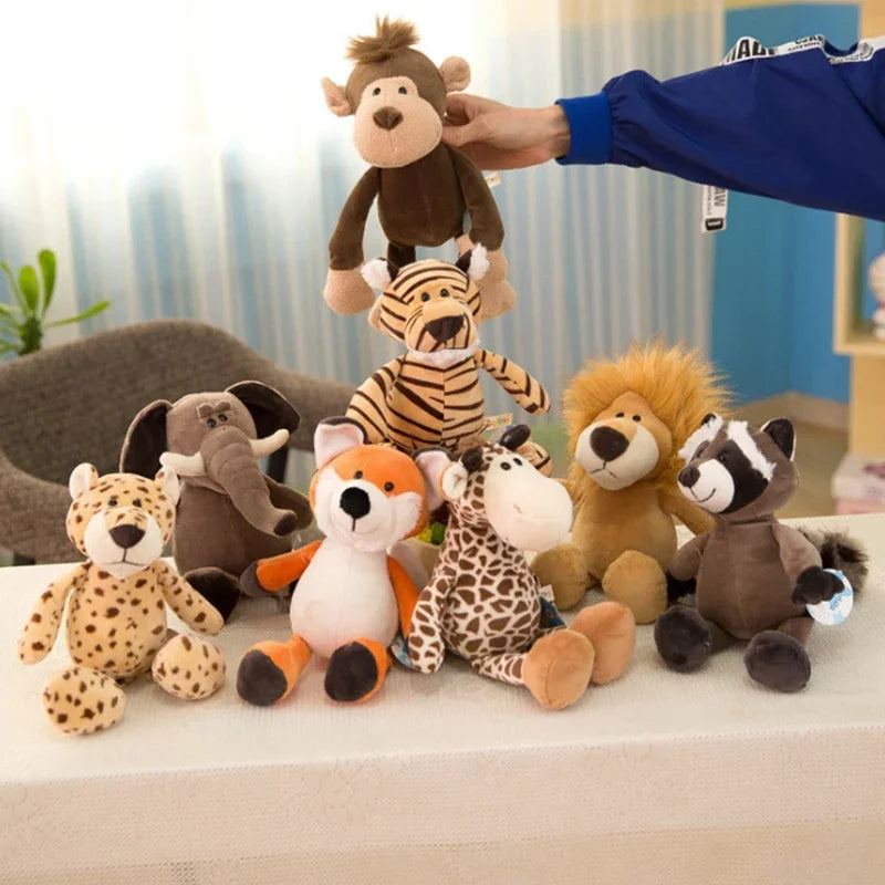 25cm Cute Jungle Animal Plush kids Toys Stuffed