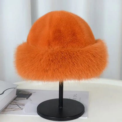 Mongolian Style Warm Fur Hat Women - Ear Protection Windproof Thick Snow Hat
