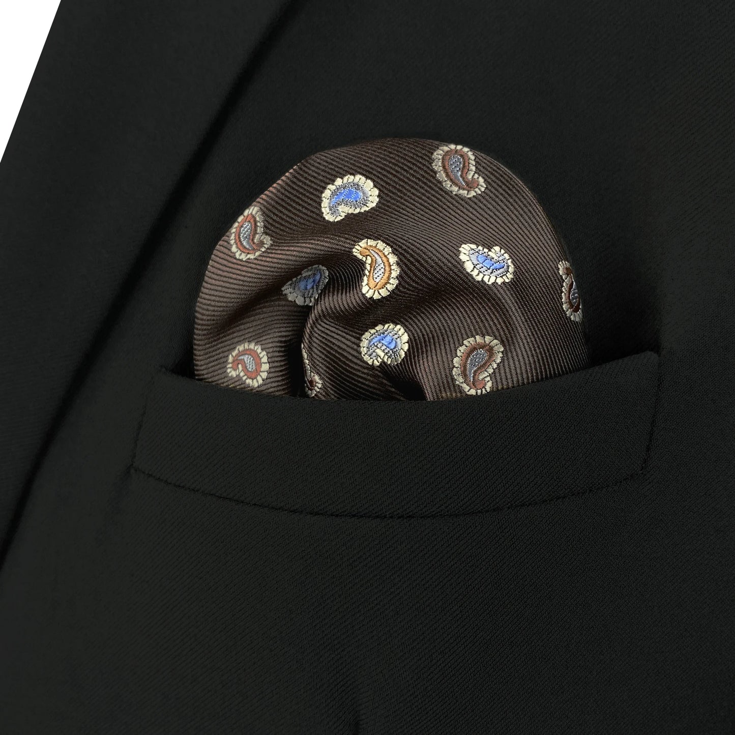 Herren-Taschentuch mit bunten Punkten und purpurnen Streifen