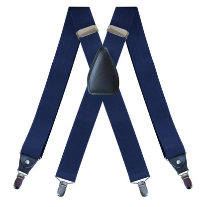 Bretelles pour hommes - X-back 4 Clips Bretelles élastiques réglables pour pantalons