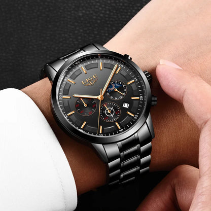 Men Quartz Wristwatch - Waterproof Watch