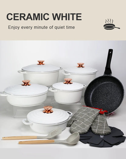 Batterie de cuisine portative en aluminium