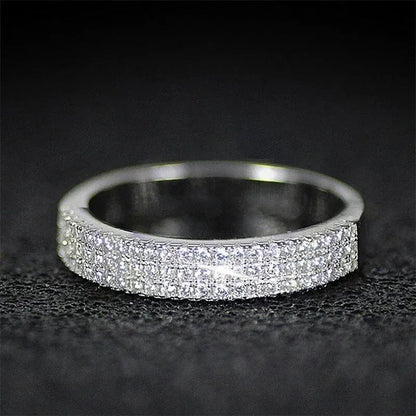 Women’s Full Pave Crystal Zircon Wedding Ring