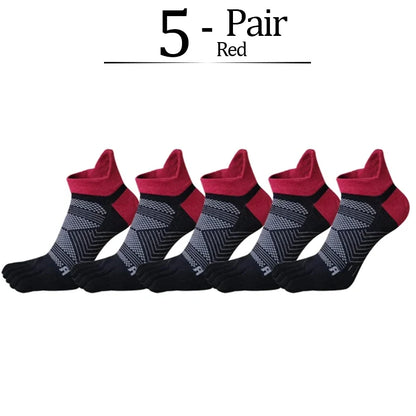 5 Pairs Men's Cotton Sports Athletic Crew Socks