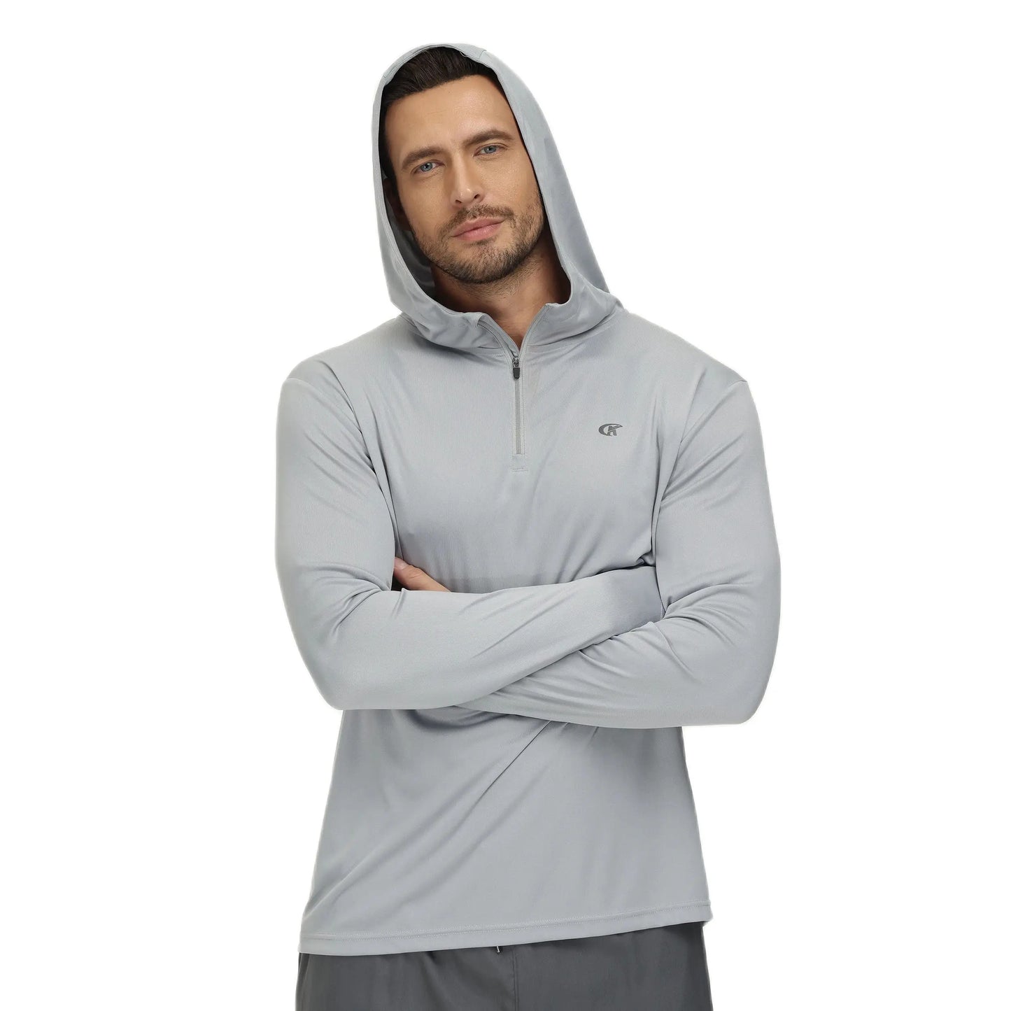 Sweat à capuche athlétique Rash Guard à séchage rapide UPF 50+ pour hommes