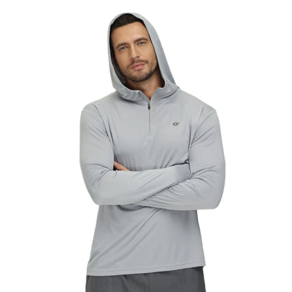 Men's UPF 50+ Quick Dry Rash Guard Athletic Hoodie