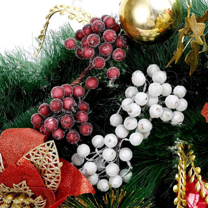 100/20Pcs Artificial Frosted Holly Berries for DIY