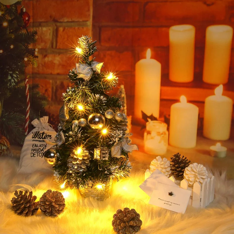 Veilleuse de Noël à LED en forme d'aiguilles de pin de 40 cm