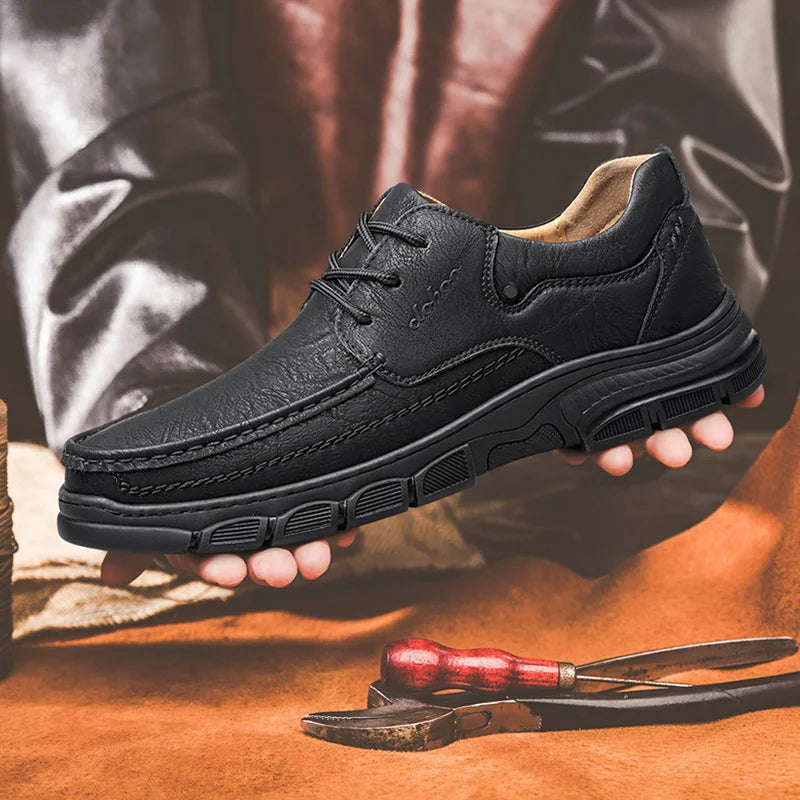 Handgefertigte lässige Winterschuhe aus Leder für Herren