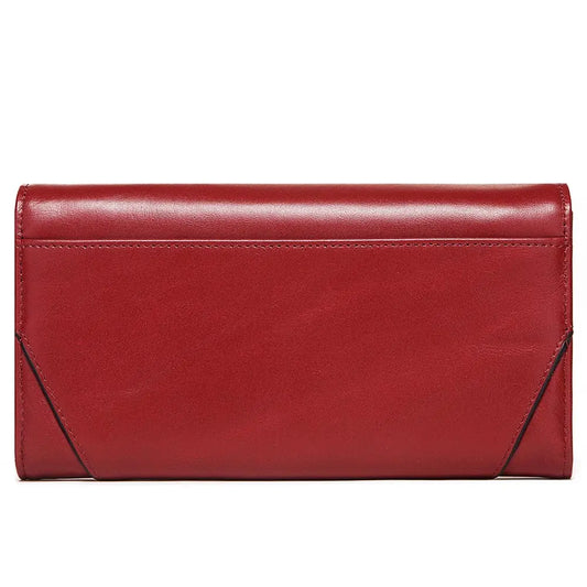 Genuine Leather Tri-fold Wallet for Women RFID Blocking Credit Card Holder