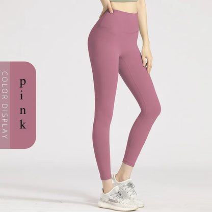 Nahtlose Yoga-Leggings mit hohem Bund für Damen – Po-Lifting- und Bauchkontrolle fürs Fitnessstudio