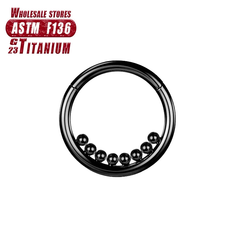 Nasenring aus implantatgeeignetem Titan – Nahtloser Klickverschluss mit Scharnier