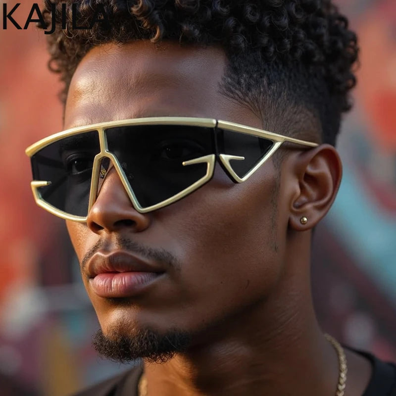Unisex Windproof Y2K Square Shield Sunglasses