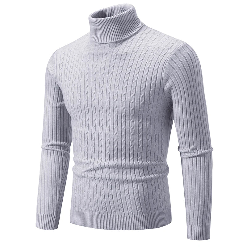 Slim Fit Turtleneck Sweater for Men