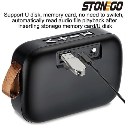 STONEGO Mini Bluetooth Lautsprecher 3D Stereo