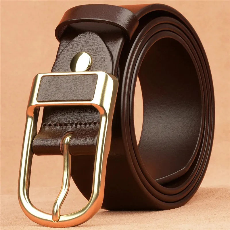 High-Quality Leather Cowboy Belt for Men