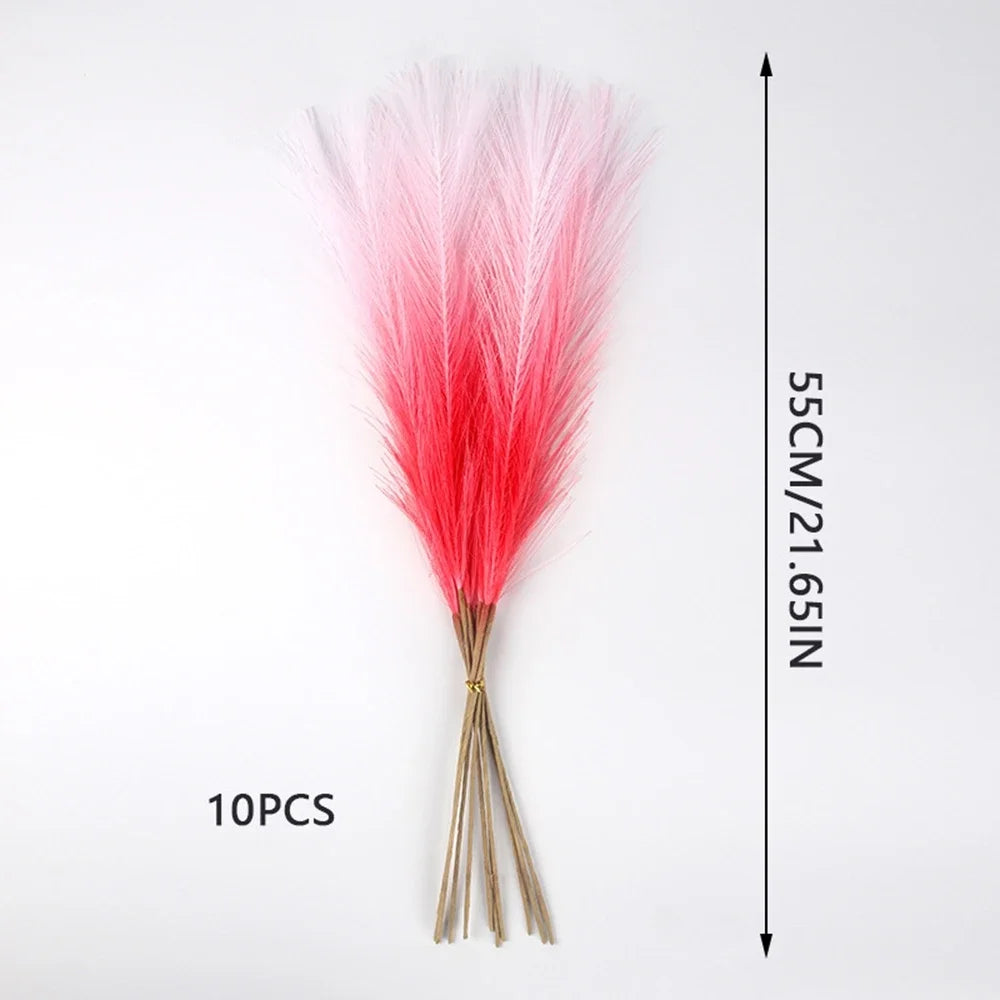 10Pcs Artificial Pampas Grass Fake Plant