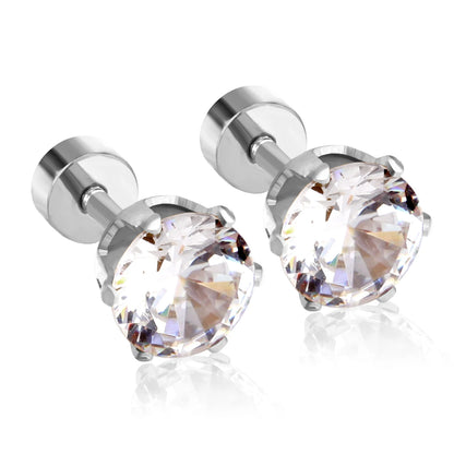 1 à 10 paires de boucles d'oreilles à clip magnétique en cristal pour hommes