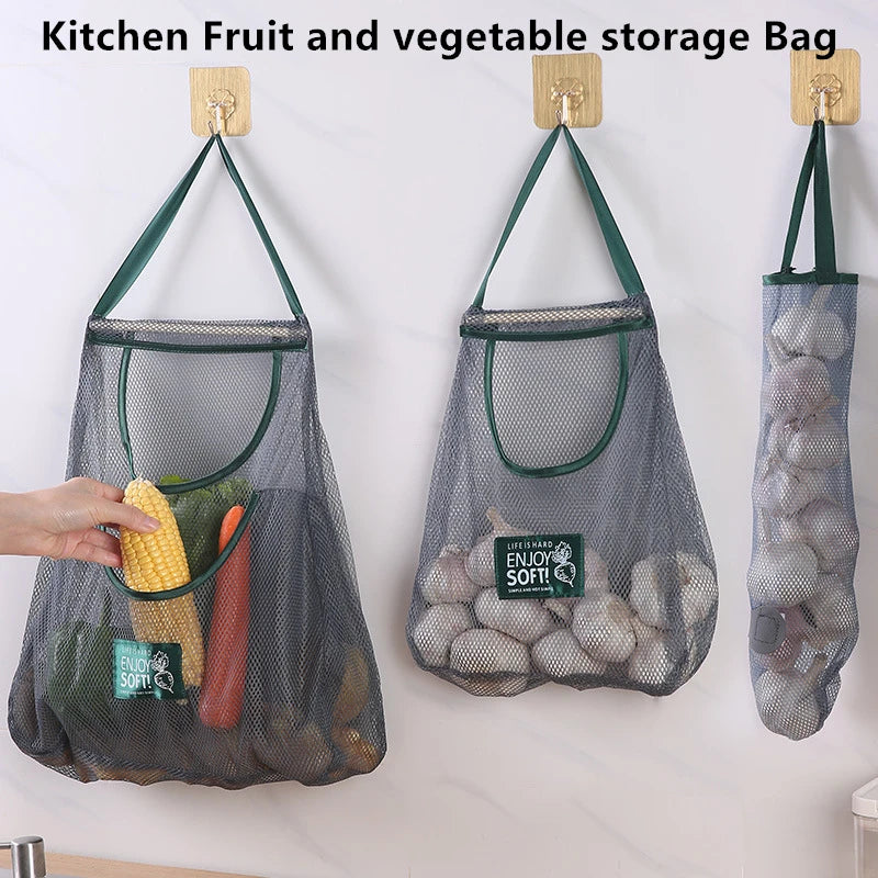 Kitchen's Multi-Layer Hanging Mesh Bags