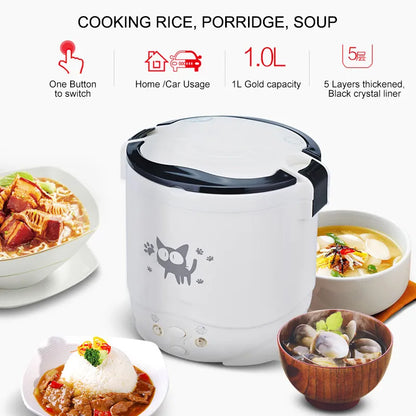 Electric Mini Rice Cooker for Multi-Cooking