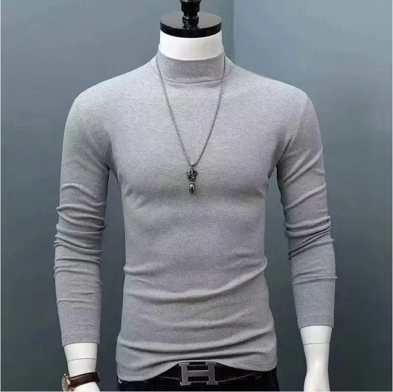 Men's Thin Cotton Turtleneck Underwer Warm Sweater