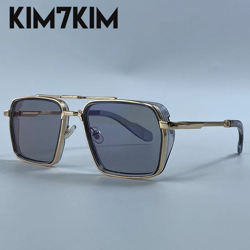 Men's Oversized Steampunk Square Sunglasses