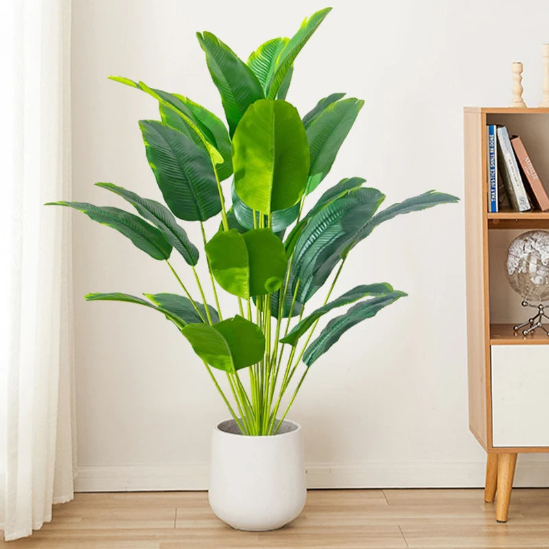 Artificial Large Tropical Palm Tree Fake Banana Plants - Leaves Real Touch Plastic Plants