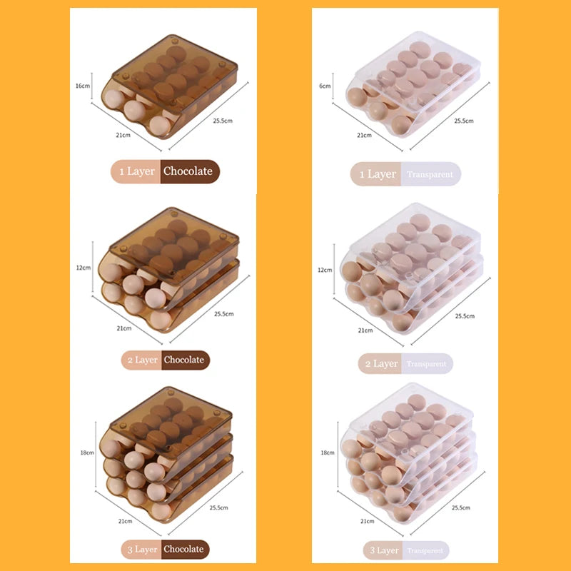 Stapelbare Schublade Eier Crisper Platzsparender Kühlschrank Organizer