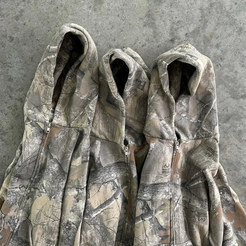 Sweat à capuche camouflage surdimensionné - High Street et Y2K