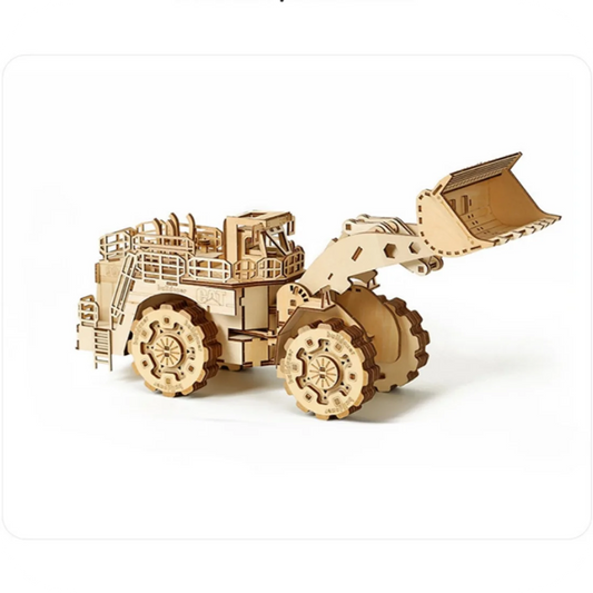 3D-Holzpuzzle für Kinder, beweglicher LKW-Kran