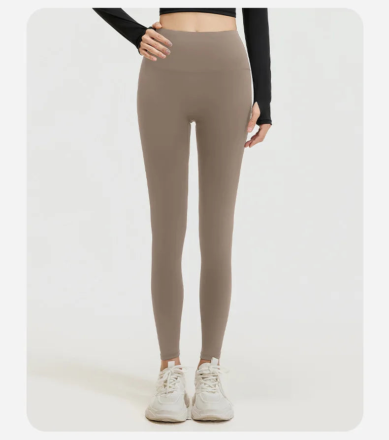 Nahtlose Yoga-Leggings mit hohem Bund für Damen – Po-Lifting- und Bauchkontrolle fürs Fitnessstudio