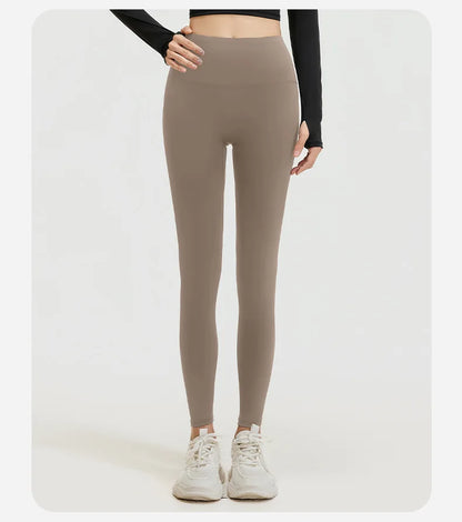 Nahtlose Yoga-Leggings mit hohem Bund für Damen – Po-Lifting- und Bauchkontrolle fürs Fitnessstudio