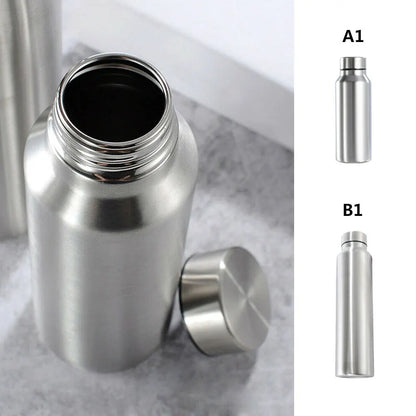 Rugged Single-Layer Stainless Steel Water Flask