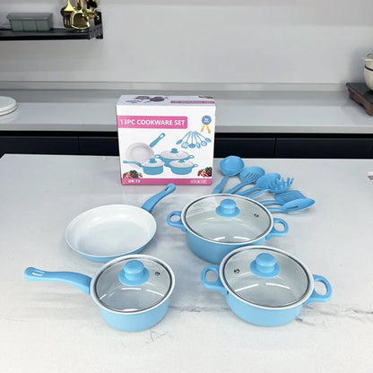 13-Piece Non-Stick Utensil Pots And Pans Cookware Set