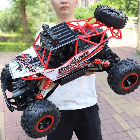 1:12 Scale 4WD Remote Control Car with LED Lights – Electric Rock Crawler 4x4 Off-Road RC Truck Buggy