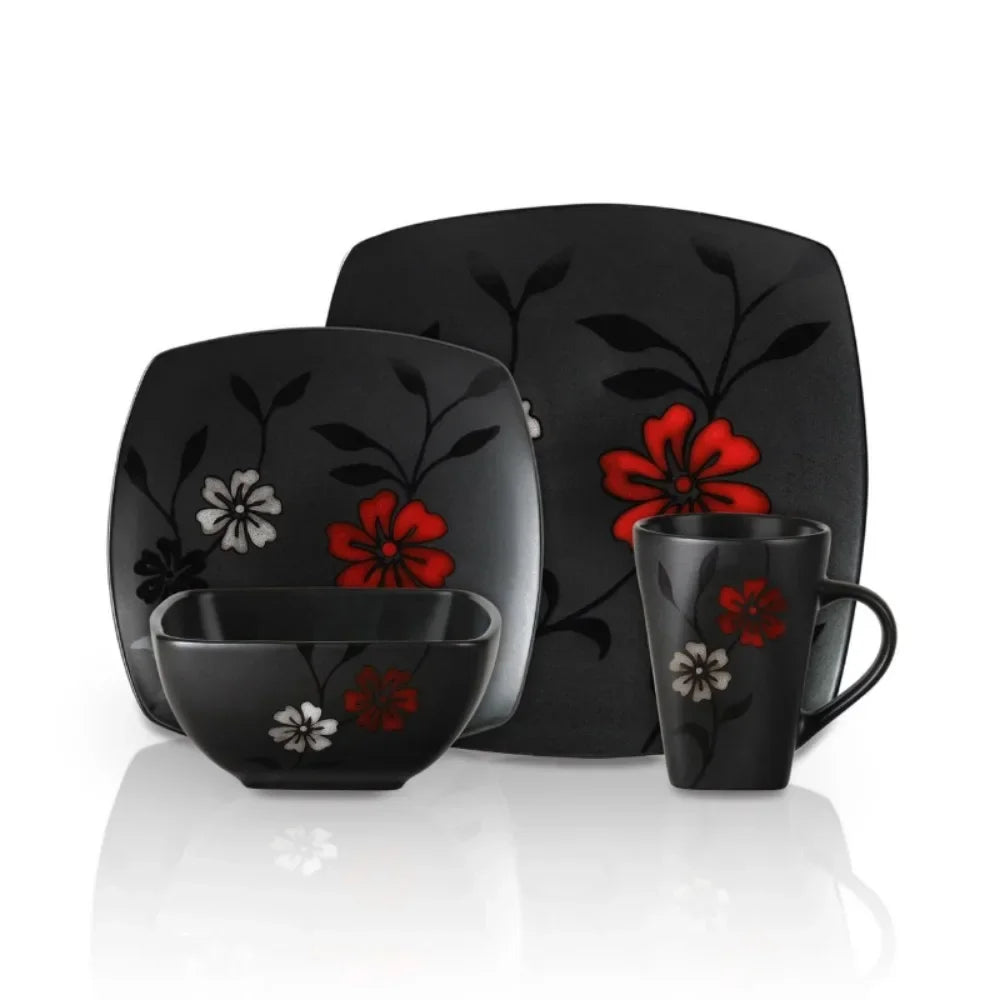 Evening Blossom 16-Piece Dinnerware Set