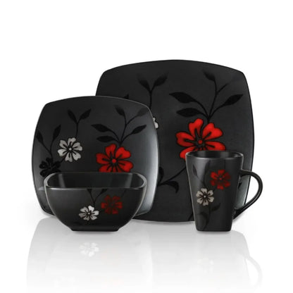 Evening Blossom 16-Piece Dinnerware Set