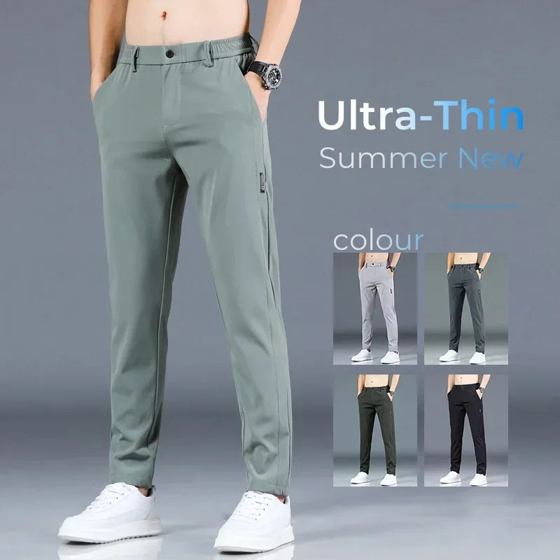 Summer Ice Silk Stretch Pants for Men