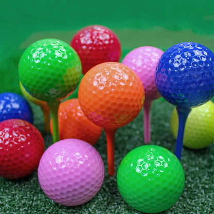 6 Stück/Packung bunte Minigolfbälle – zweiteilige Golf-Übungsbälle