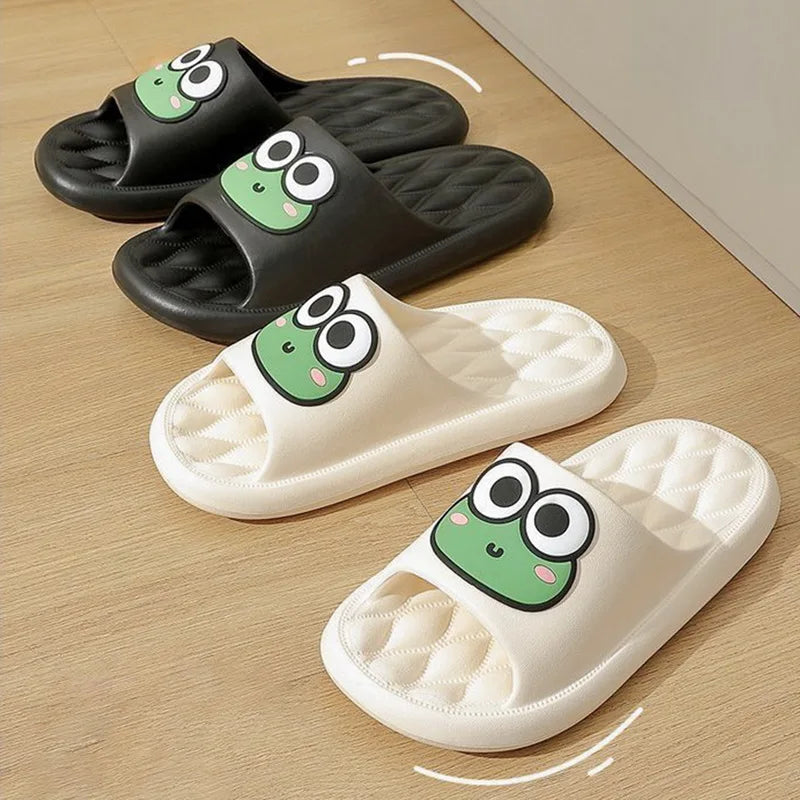 Thick Platform Non-Slip Cartoon Frog Flip Flops Beach slipper