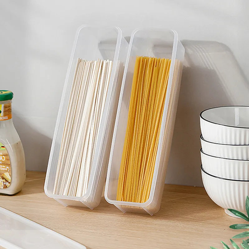 Spaghetti Storage Box with Lid for Kitchen Organization