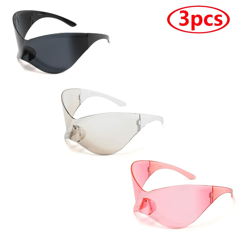 Unisex Sports Oversized Y2K Rimless Sunglasses