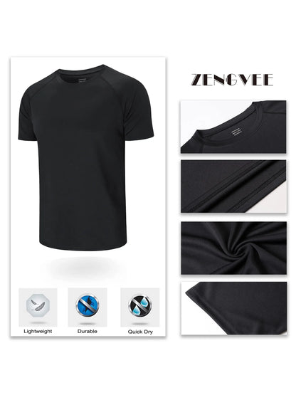 Breathable Crew Neck Running Shirt for Men