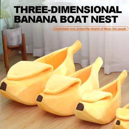 Portable Banana Cave Pet Bed House