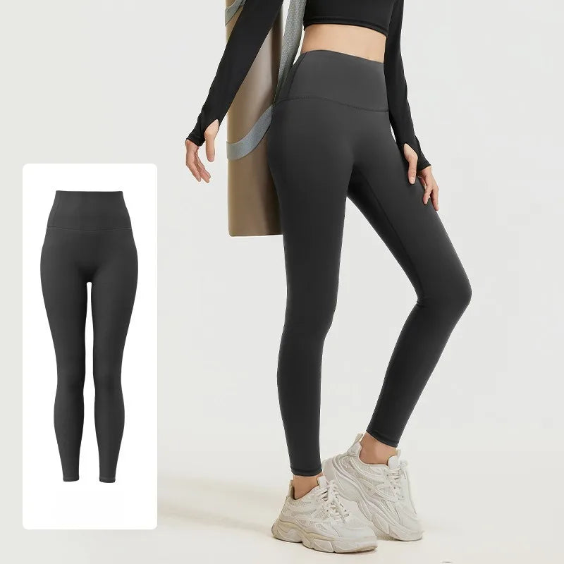 Nahtlose Yoga-Leggings mit hohem Bund für Damen – Po-Lifting- und Bauchkontrolle fürs Fitnessstudio