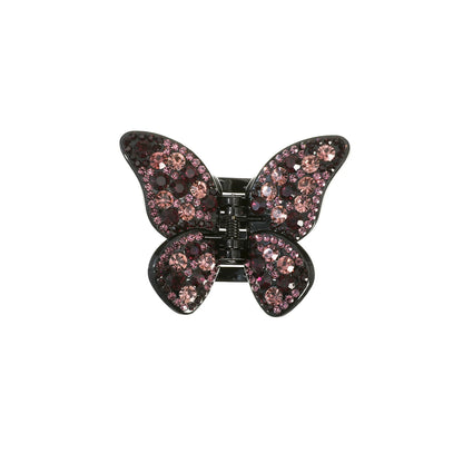 Bunte Haarspange mit Strass-Schmetterling für Damen – Große Haifisch-Haarspange mit Strasssteinen