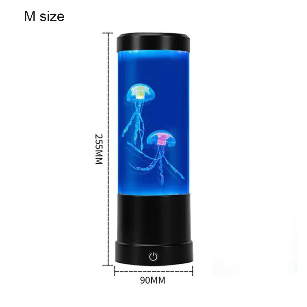 Quallenlampe, Farbwechsel, Fernbedienung, Aquarium, LED-Nachtlicht, Aufladen, entspannende Stimmung