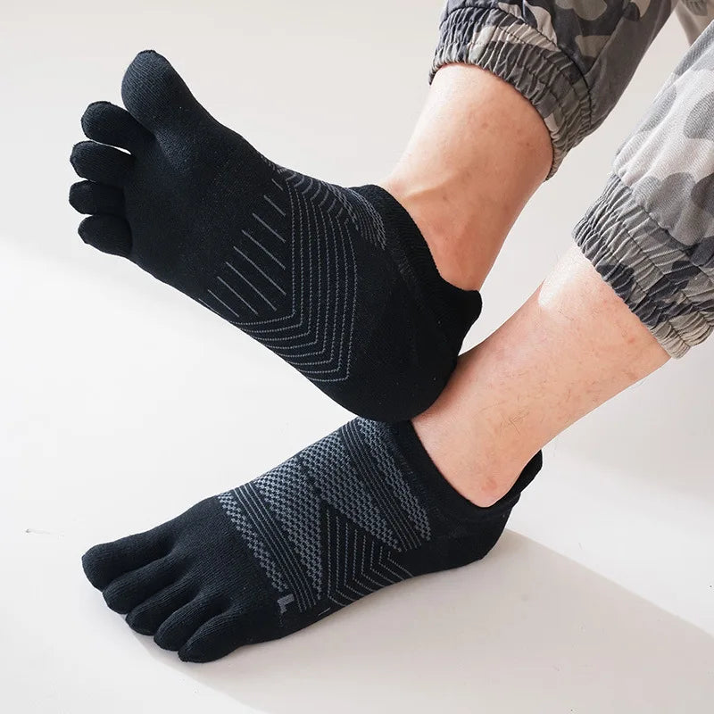 5 Pairs Men's Cotton Sports Athletic Crew Socks